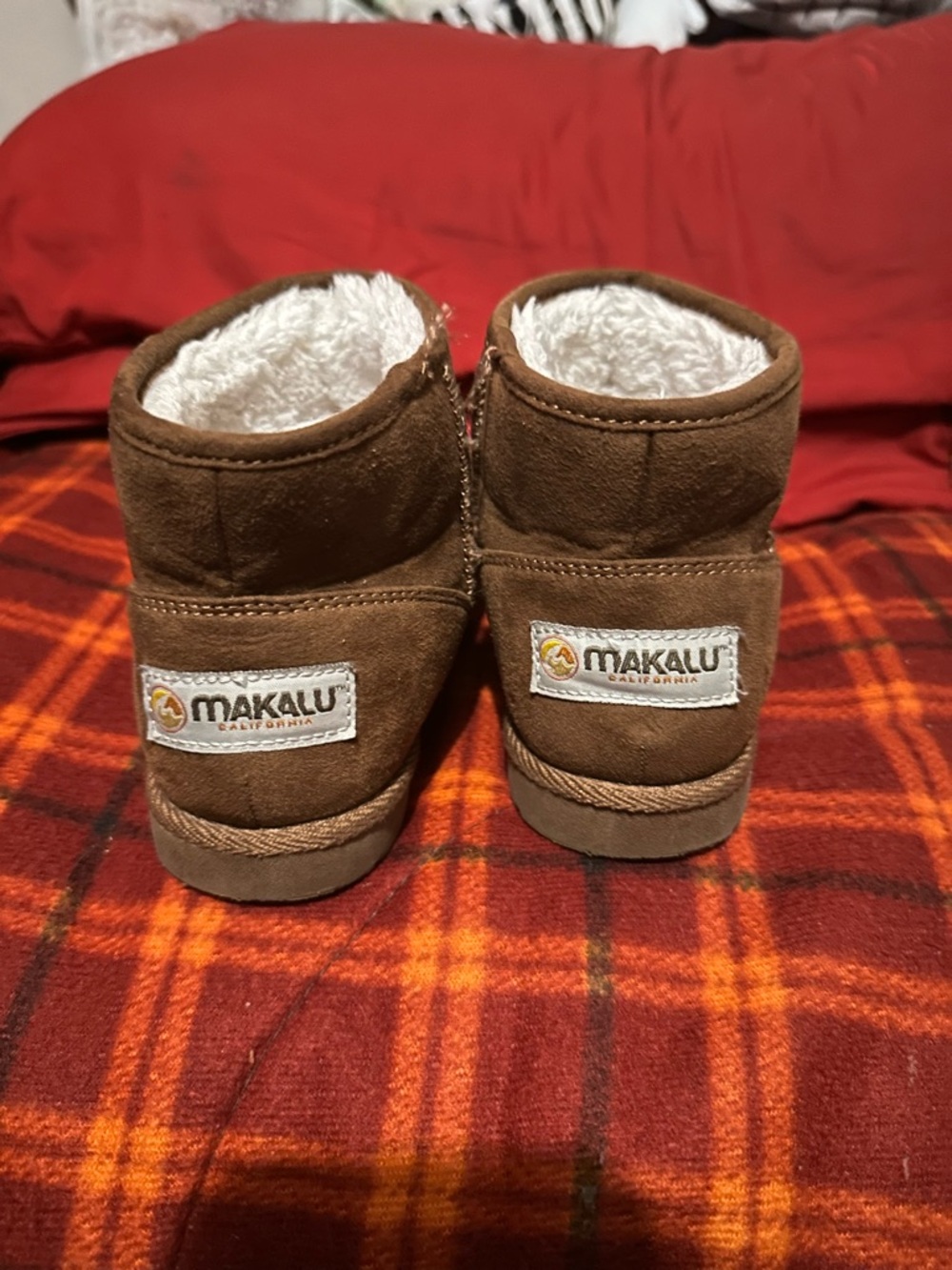 Makalu Kids Brown Faux-Suede Cozy Winter Boots